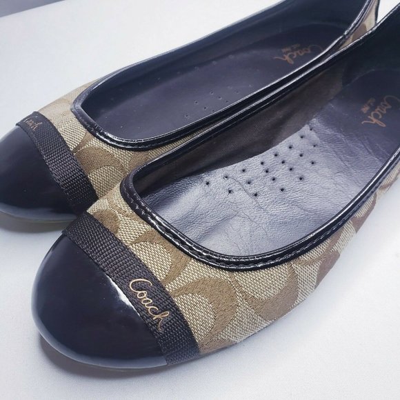 Coach Cecile Signature & Patent Leather Flats - Picture 8 of 10